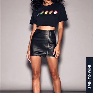 Lulus Vegan leather skirt- XS